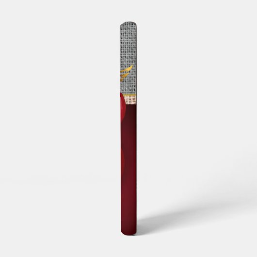 Scripture Hessian Embryo Red Heart Gold Dove Samsung Galaxy Hülle (Linke Seite)