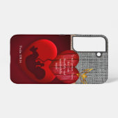 Scripture Hessian Embryo Red Heart Gold Dove Samsung Galaxy Hülle (Rückseite (Horizontal))