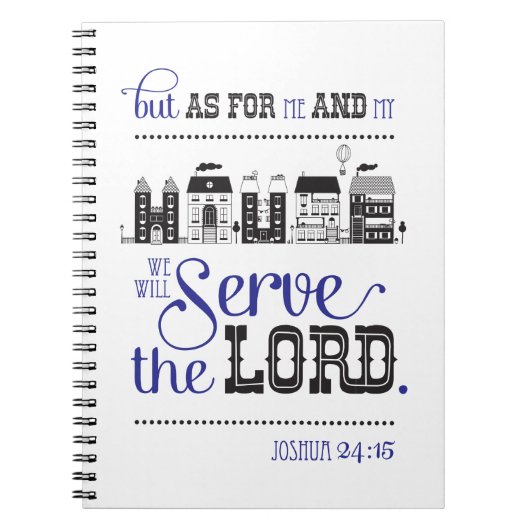 Scripture Inspired Journal Bible Joshua 24 Notizblock (Vorderseite)