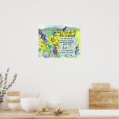 Scripture Isaiah 51:3 Desert Lupines Wildflowers Poster (Küche)