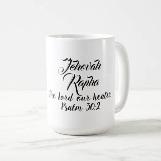 Scripture Jehovah Rapha Klassische Tasse (VorderseiteRechts)