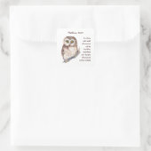 Scripture Matt 23:12 Pride Demut Wise Owl Quadratischer Aufkleber (Tasche)