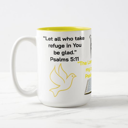 Scripture oriented zweifarbige tasse (Links)
