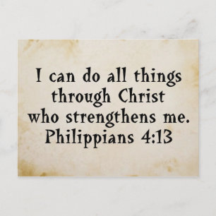 scripture Phil 4:13 Postkarte