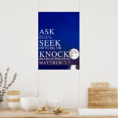 Scripture Poster Frage Seek Knock (Küche)