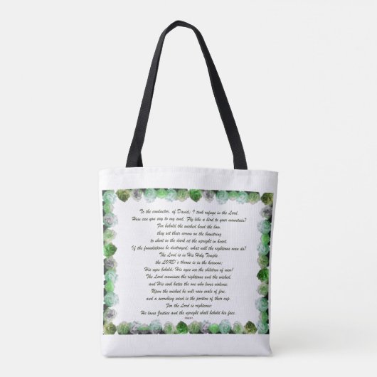 Scripture, Psalm 11, Bible Verse, Tasche (Rückseite)