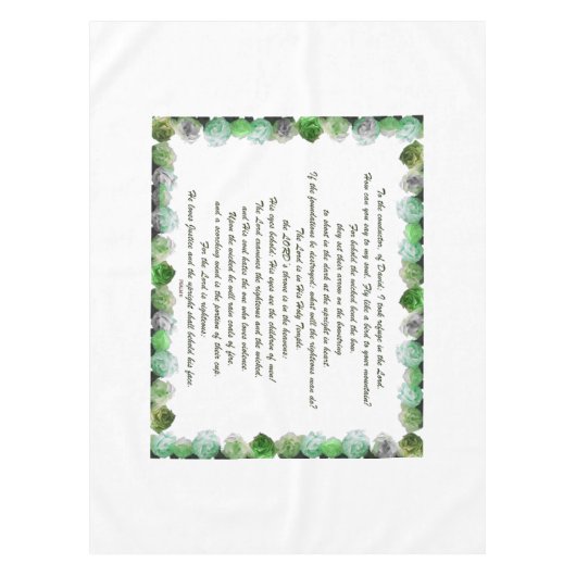 Scripture, Psalm 11, Bible Verse, Tischdecke (Vorderseite)