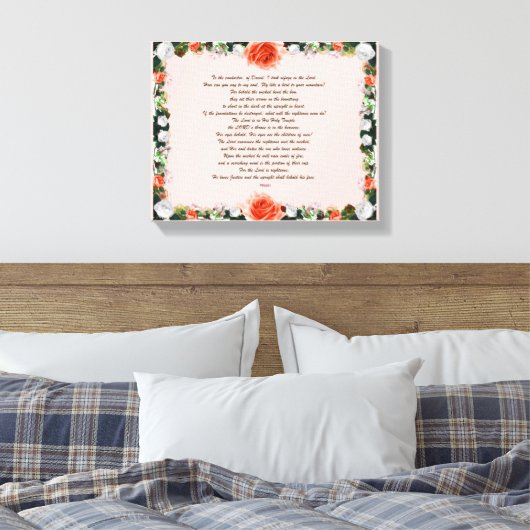 Scripture, Psalm 11, Botanic Leinwanddruck (Insitu (Schlafzimmer))