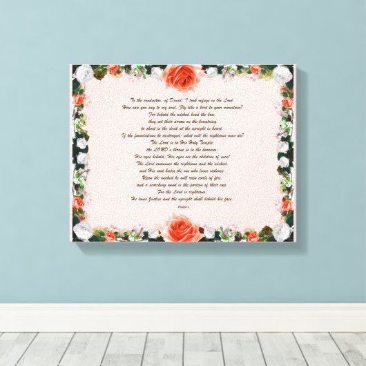 Scripture, Psalm 11, Botanic Leinwanddruck (Insitu (Holzboden))
