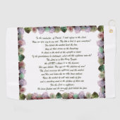 Scripture, Psalm 11, Colorful Roses Golfhandtuch (Horizontal)