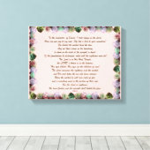 Scripture, Psalm 11, Colorful Roses Leinwanddruck (Insitu (Holzboden))