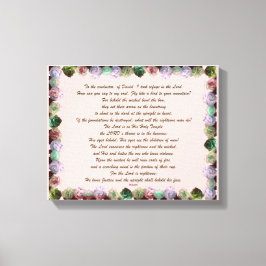 Scripture, Psalm 11, Colorful Roses Leinwanddruck