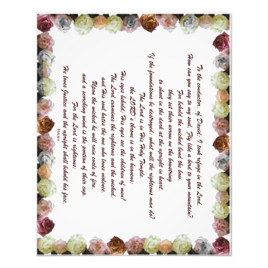 Scripture, Psalm 11, Flowerful Fotodruck (Vorne)