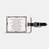 Scripture, Psalm 11, Flowerful Gepäckanhänger (Vorderseite horizontal)