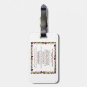 Scripture, Psalm 11, Flowerful Gepäckanhänger (Rückseite vertikal)