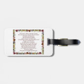 Scripture, Psalm 11, Flowerful Gepäckanhänger (Rückseite horizontal)