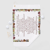 Scripture, Psalm 11, Flowerful Golfhandtuch (Insitu)