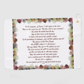 Scripture, Psalm 11, Flowerful Golfhandtuch (Horizontal)