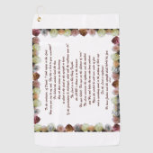 Scripture, Psalm 11, Flowerful Golfhandtuch (Vorderseite)