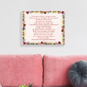 Scripture, Psalm 11, Flowerful Leinwanddruck (Insitu (Wohnzimmer))