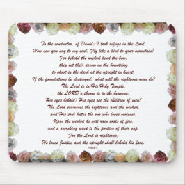 Scripture, Psalm 11, Flowerful Mousepad