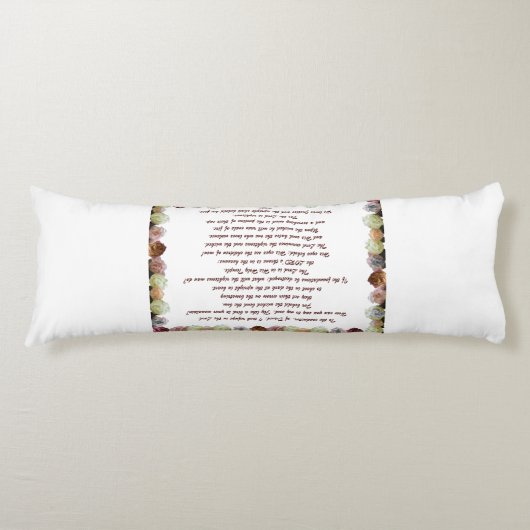 Scripture, Psalm 11, Flowerful Seitenschläferkissen (Vorderseite)