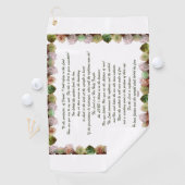 Scripture, Psalm 11, Green Gray Roses Golfhandtuch (Insitu)