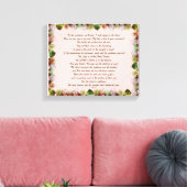 Scripture, Psalm 11, Green Gray Roses Leinwanddruck (Insitu (Wohnzimmer))