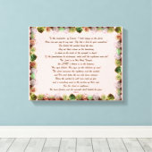 Scripture, Psalm 11, Green Gray Roses Leinwanddruck (Insitu (Holzboden))