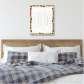 Scripture, Psalm 11, Green Gray Roses Leinwanddruck (Insitu (Schlafzimmer))