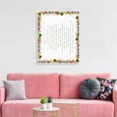 Scripture, Psalm 11, Green Gray Roses Leinwanddruck (Insitu (Wohnzimmer))