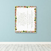 Scripture, Psalm 11, Green Gray Roses Leinwanddruck (Insitu (Holzboden))