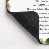 Scripture, Psalm 11, Green Gray Roses Mousepad (Ecke)