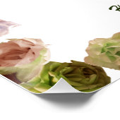 Scripture, Psalm 11, Green Gray Roses Poster (Ecke)