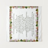 Scripture, Psalm 11, Green Gray Roses Wandteppich (Vorderseite (Horizontal))