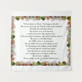 Scripture, Psalm 11, Green Gray Roses Wandteppich (Vorderseite)