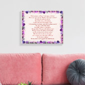 Scripture, Psalm 11, Purple Roses Leinwanddruck (Insitu (Wohnzimmer))