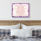 Scripture, Psalm 11, Purple Roses Leinwanddruck (Insitu (Schlafzimmer))