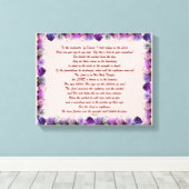 Scripture, Psalm 11, Purple Roses Leinwanddruck (Insitu (Holzboden))