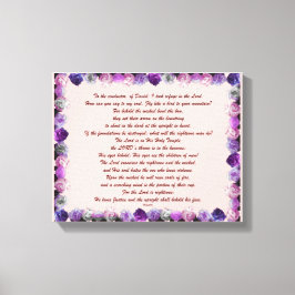 Scripture, Psalm 11, Purple Roses Leinwanddruck