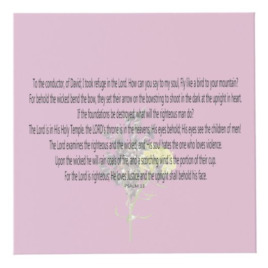 Scripture, Psalm 11, Würfel (Vorderseite)
