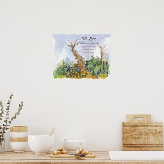 Scripture Psalm 145 Bristlecone Pine Tree Desert Poster (Küche)