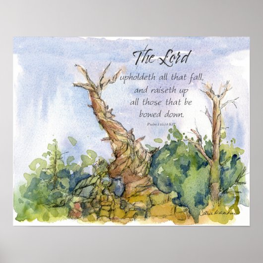 Scripture Psalm 145 Bristlecone Pine Tree Desert Poster (Vorne)
