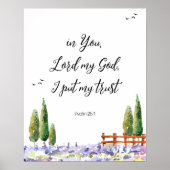 Scripture Psalm 25:1,ich legte My Trust Bluebird A Poster (Vorne)