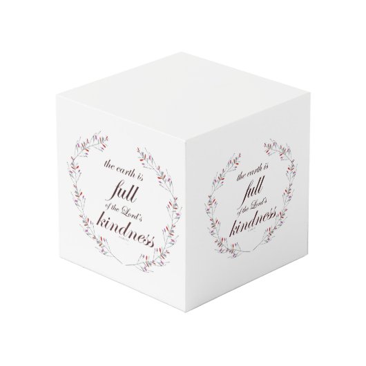 Scripture, Psalm 33, Full Kindness Würfel (Vorderseite Schrägansicht)