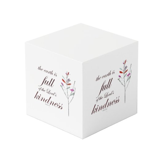 Scripture, Psalm 33, Kindness, Würfel (Rückseite Schrägansicht)