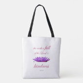Scripture, Psalm 33, Lord's Kindness Purple Lotus Tasche (Rückseite)