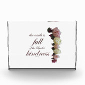 Scripture, Psalm 33, White and Pink Roses Fotoblock (Vorderseite)