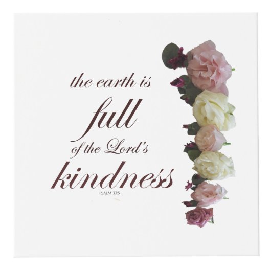 Scripture, Psalm 33, White and Pink Roses Würfel (Rechts)