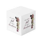 Scripture, Psalm 33, White and Pink Roses Würfel (Vorderseite Schrägansicht)